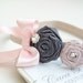 Pastel  Colored Flowers with Elastic Hadband and Rhinestone