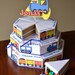 Birthday Train Party Decorations, Thomas the Train, Train Birthday Party Favor Box Cake with 3-D Cake Topper - CUSTOM Name/Age - 24 boxes
