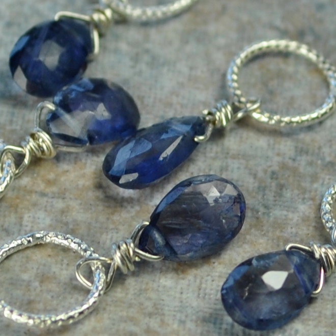 Iolite Pear Shaped Charm Pendant