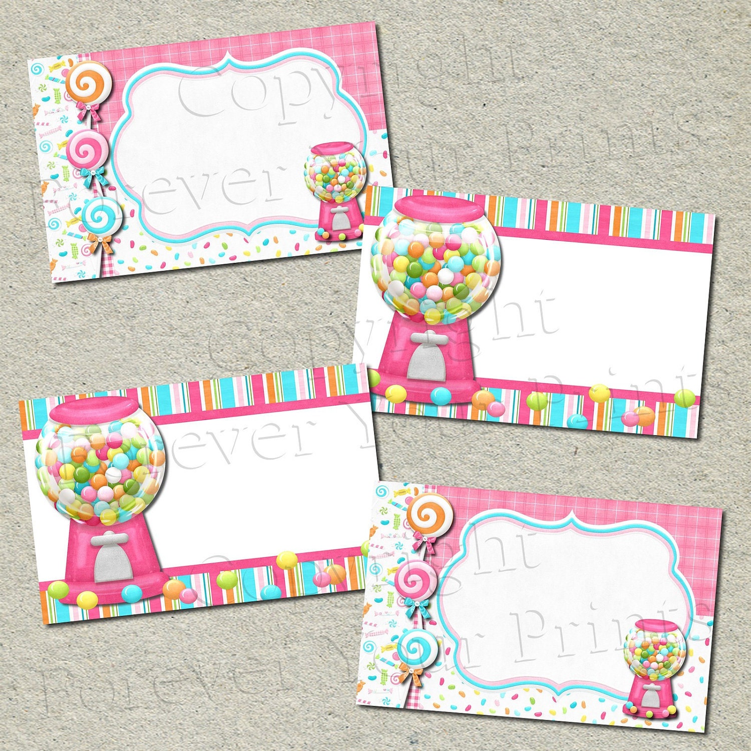 Sweet Shoppe Buffet Table Labels - Buffet Cards - INSTANT DOWNLOAD Il_170x135