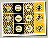 Construction Cupcake Toppers - Party Circles - DIY You Print - 4 DESIGNS Il_170x135