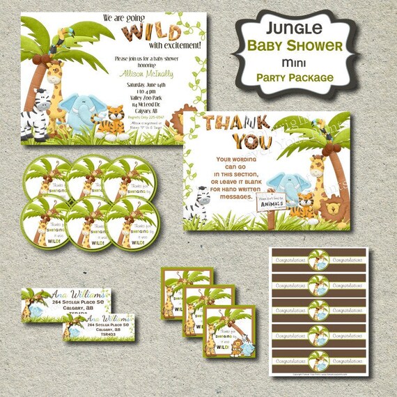 Jungle Baby Shower Party Package - King Of The Jungle Il_570xn