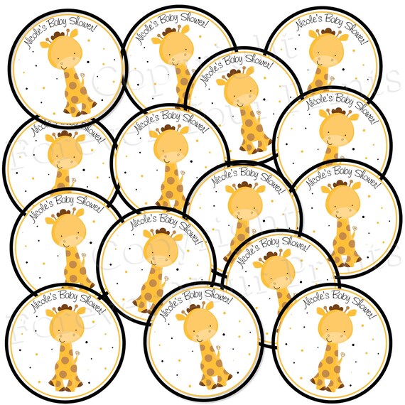 Giraffe Baby Shower Cupcake Toppers - You Print - Digital File Il_570xn
