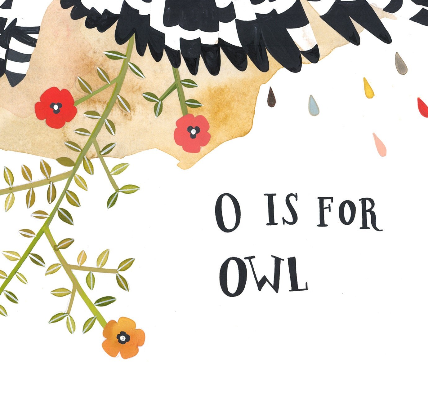 O is for Owl- Archival art print
