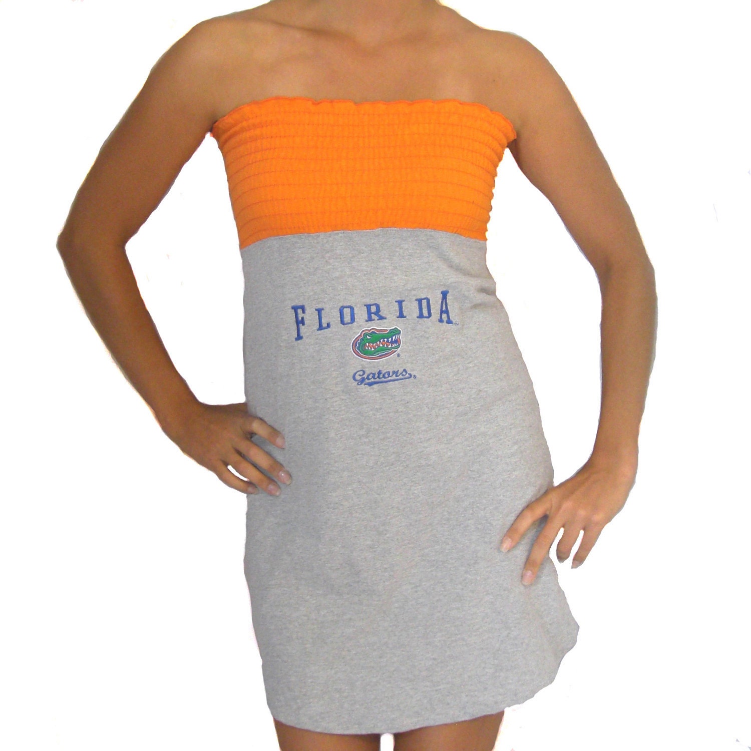 One of a Kind Gameday Dress made w/ Florida Tshirt Small - FREE SHIPPING