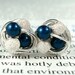 Petite Petrol/Star Dust - Mix It Up Series- Swarovski Glass Pearl and Stardust bead Wire Wrapped Stud Earrings