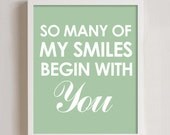 So many of my smiles Wall art - 8 x 10 Il_170x135