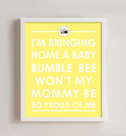 8 x 10 Bumble Bee Nursery print Il_570xn
