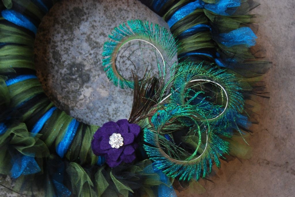 Picky Peacock Tu-Tu Tulle Wreath