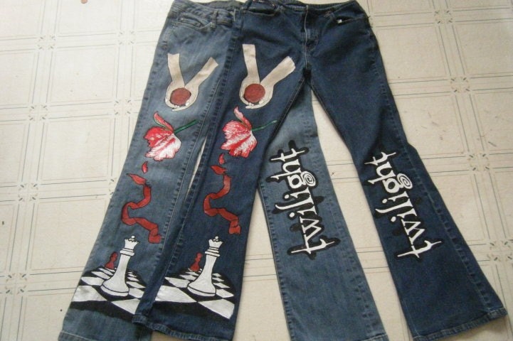 Twilight Saga Hand painted Jeans
