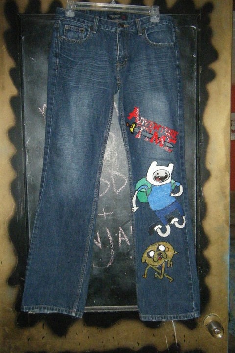 Adventure Time Hand painted Jeans