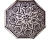 60" Wedding Black Lace Crochet  UMBRELLA PARASOL- Made to order