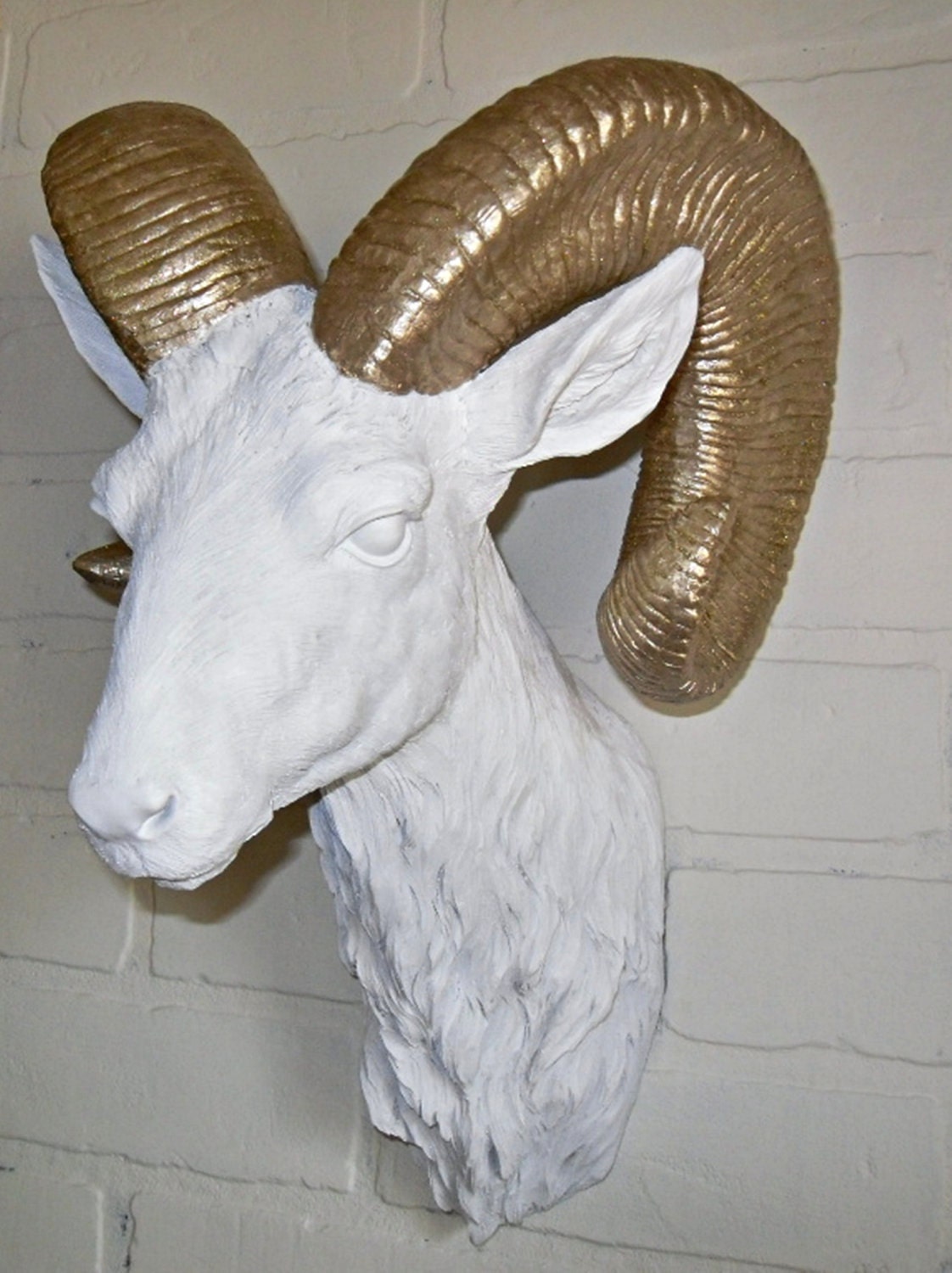 Faux Taxidermy / Ram Head / Animal Head Wall Mount / Modern Wall Decor