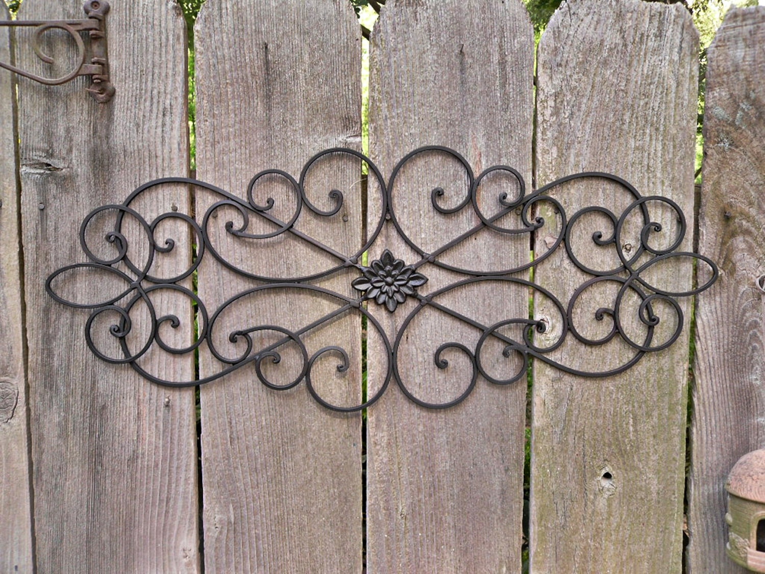 Metal Wall Decor,Wrought Iron,Indoor / Outdoor / Shabby Chic Decor