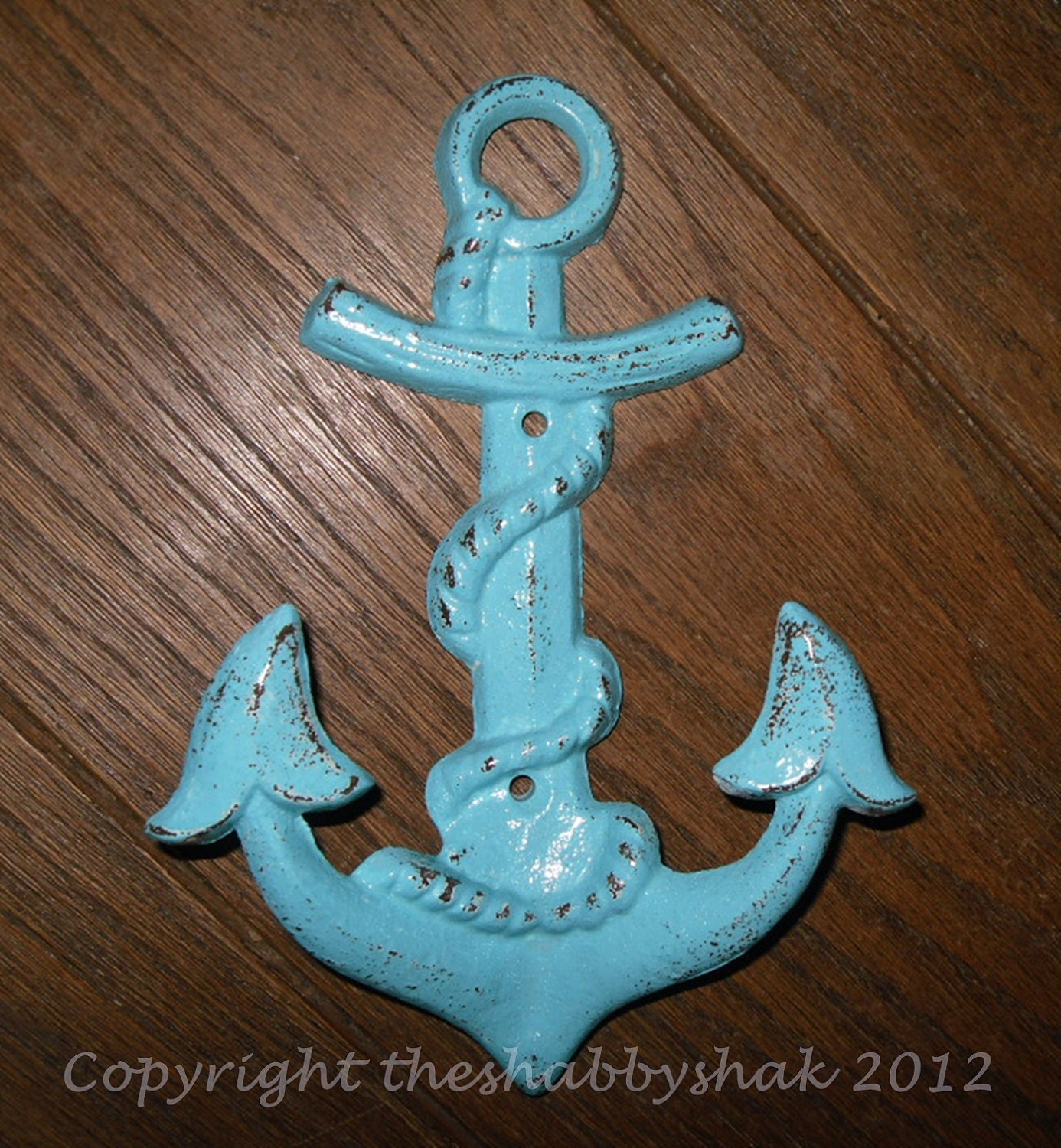 Cast Iron Nautical Anchor / Wall Hook /Metal wall hook /Bathroom hook / Fixture / Shabby Chic Decor
