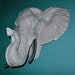 Faux Taxidermy Elephant Head / Wall decor
