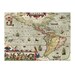 ANTIQUE AMERICA Map 1M- Handmade Leather Passport / Ticket Holder - Travel Art