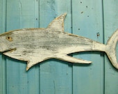 Great White Shark Sign Beach House Wall Art