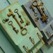 Key Holder Sea Glass Turquoise Vintage Skeleton Keys