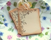 Floral Hang Tags - Flourishing, Vine, Vintage Inspired Hand Aged 8