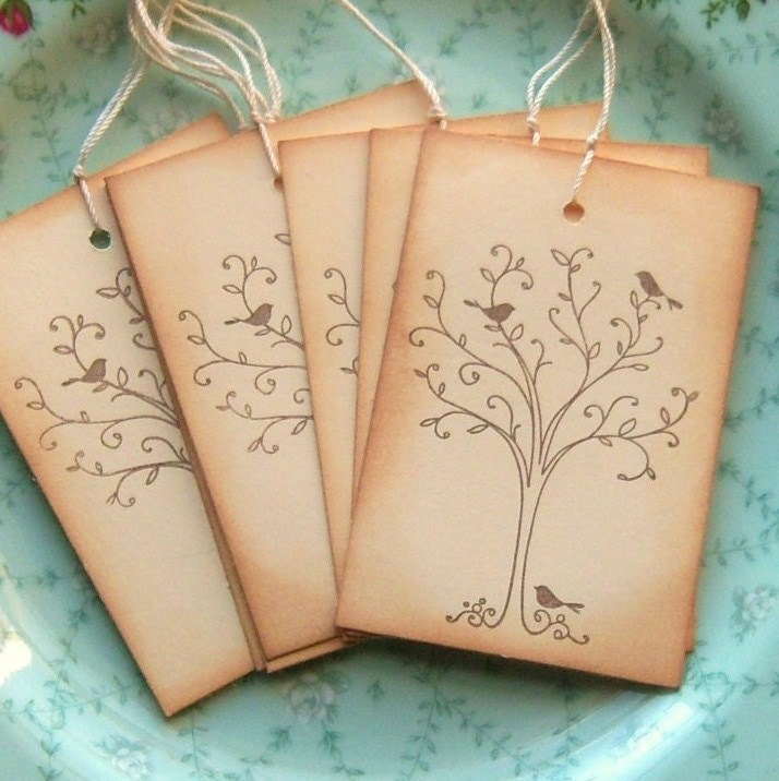 Little Birds in a Tree - Vintage Inspired Hang Tags