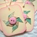 PINWHEELS In Pink, Green and Cream - Vintage Inspired - Shabby
