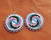 Native American Beaded Earrings - SPIRAL BLING