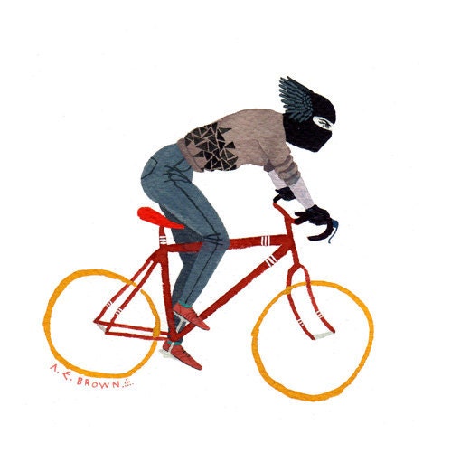 kid delicious doomhawk bicycle .  Doom Division . print