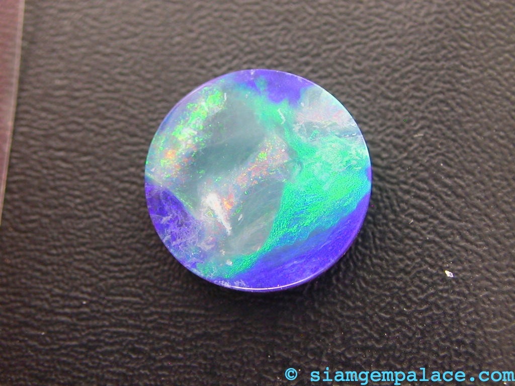 BLACK OPaL Doublet. Natural. Australian Lightning Ridge ROUND Doublets. 1 pcs. 3.47 cts. 11.5 Mm (OP189493)