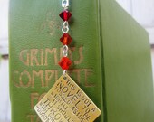 A novel thrown with great force - Dorothy Parker Quote - hand stamped bookmark -Made to Order-