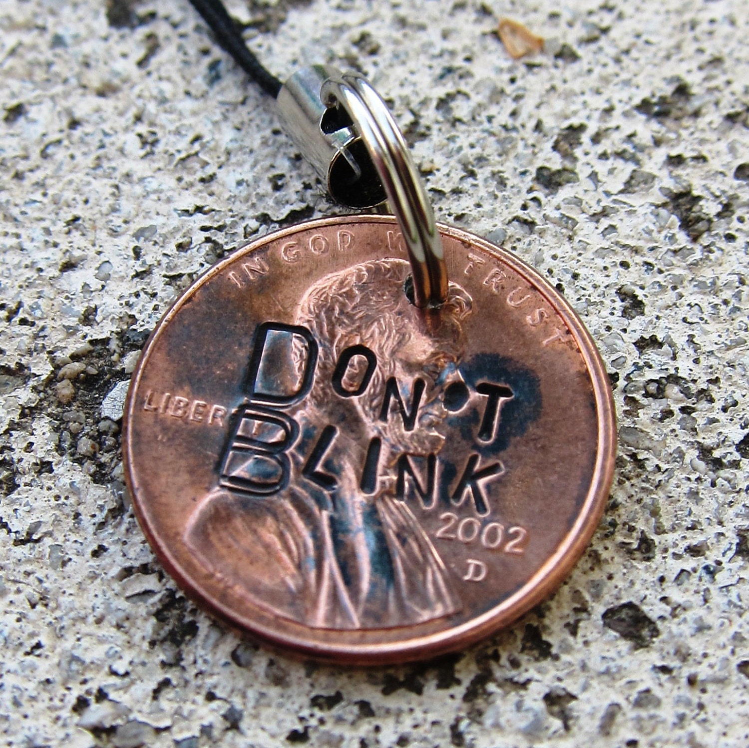 Dr Who Stamped Penny (choice of keychain, necklace or cell charm) -Made to Order-