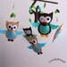 Baby Crib Mobile - Baby Mobile - Mobile - Crib mobiles - Felt Mobile - Nursery mobile - " Brown and tan owls " design
