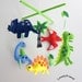 Mobile -Baby Crib Mobile - Baby Mobile - Crib mobiles - Felt Mobile - Nursery mobile - " Dinosaur and Coconut Palm Tree " Design