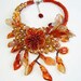 beadwork necklace,bib necklace,statement necklace,Beaded Jewelry,flower necklace ,choker necklace
