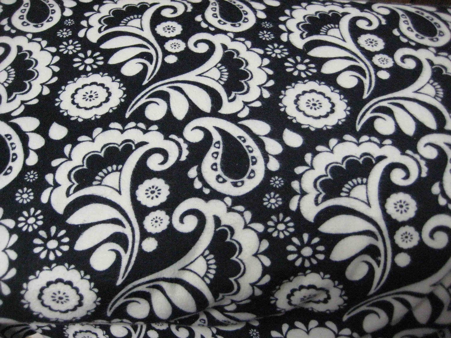 Baby/ Childrens Burp Cloth  Black and White Scroll Damask