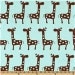 Baby Changing Pad Cover for Contour Changing Pad Aqua Blue with Brown Giraffes