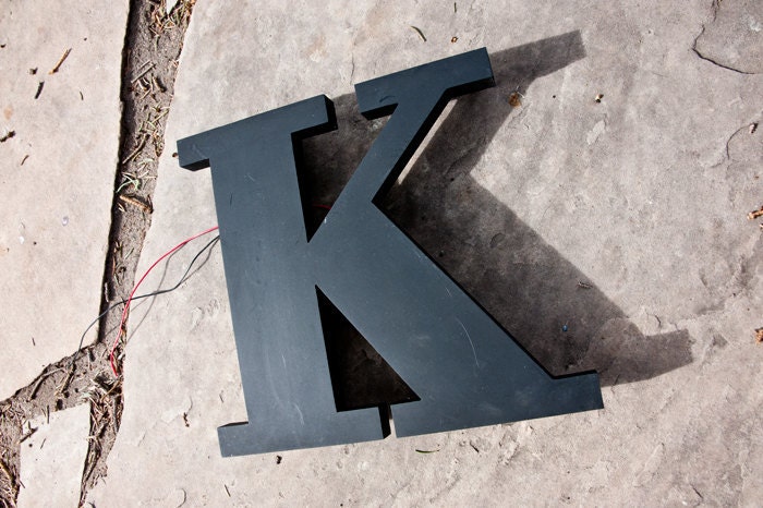 Vintage Sign Letter, Capital K