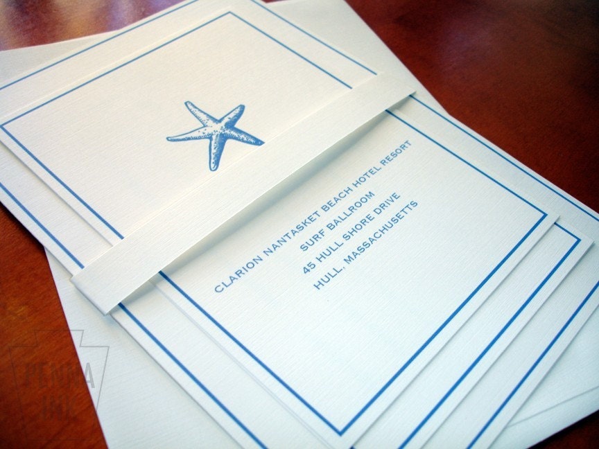 Seashore Eco Friendly Wedding Invitation