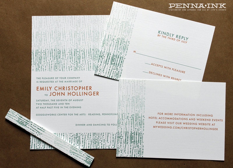 Champagne Bubbles Eco Friendly Wedding Invite