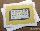 Eco Friendly PA Dutch Save The Date Magnet and Card Ensemble