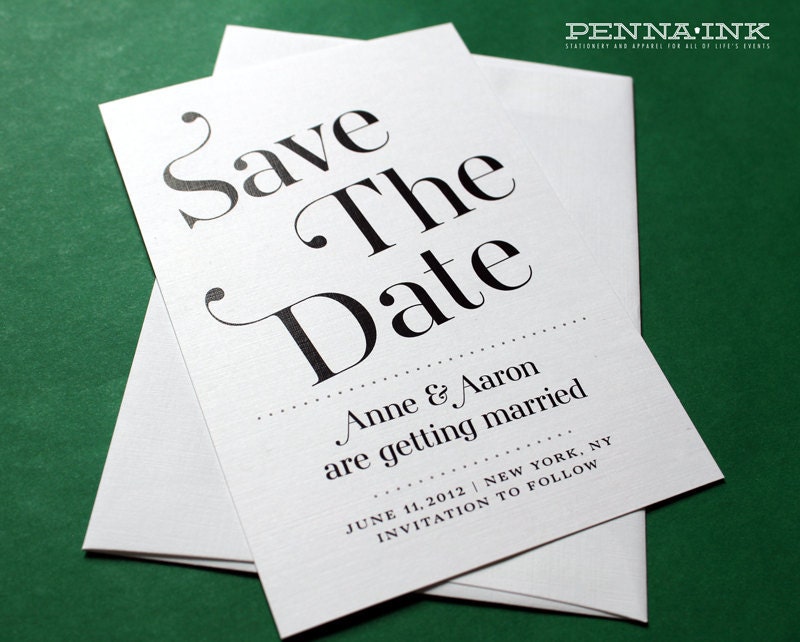 Simple Elegance Eco Friendly Save The Date