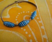 African Clay Beaded Hemp Necklace