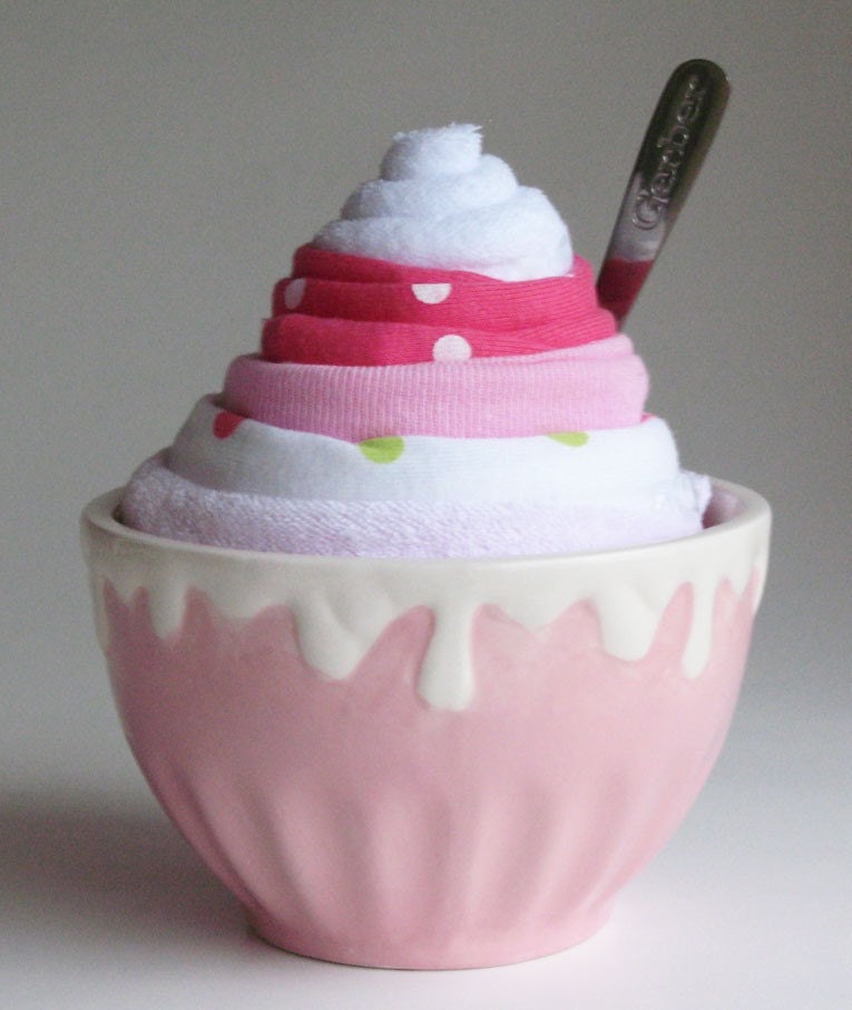 SALE - Baby Gifts - Ice Cream Onesie - Baby Shower Gift Set