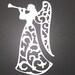 Large White  Lace  Angel Silhouette Die Cuts