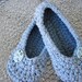 Crochet Slippers, Women Slipper, House Shoes, Crochet Women Slippers, Blue Flecks and Country Blue, Accessories