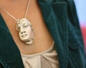 Athena's Profile Ceramic Brooch and Pendant
