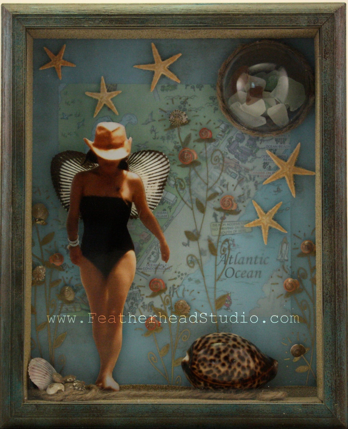 Custom 3D Mixed Media Shadow Box - One of a Kind, Customizable Art Piece 8x10