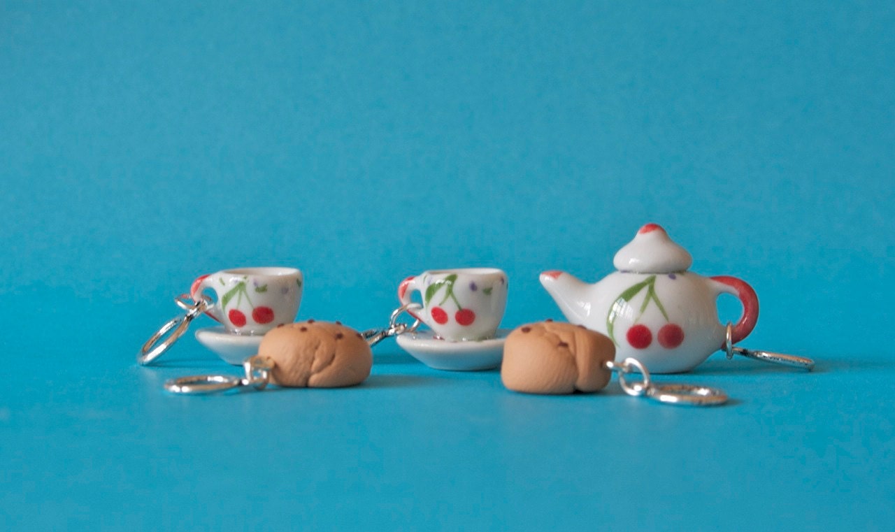 Stitchmarkers - Tea For Two - Cherries - Stitch Markers