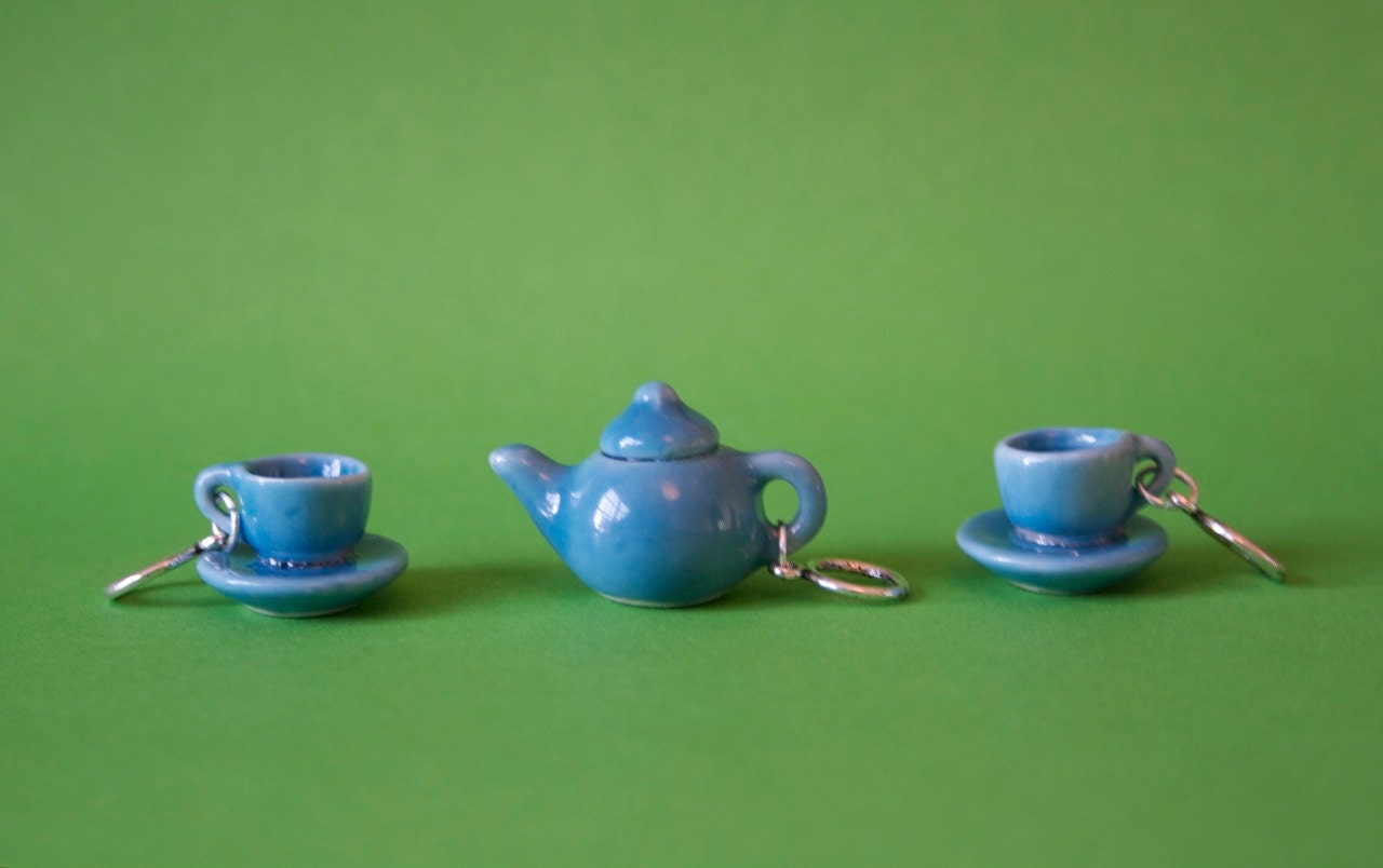 Stitchmarkers - Tea Set - Blue - Stitch Markers
