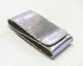 Sterling Silver Double Sided Money Clip--- S Shape Shiny Finish with Pleated Edges